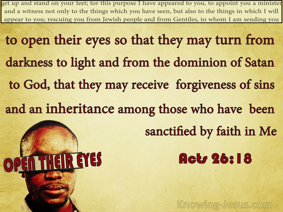 Acts 26:18 Turn From Darkness To Light (beige)